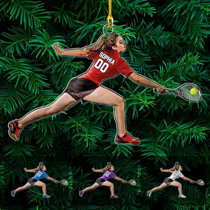 Personalized Tennis Christmas Ornament N07