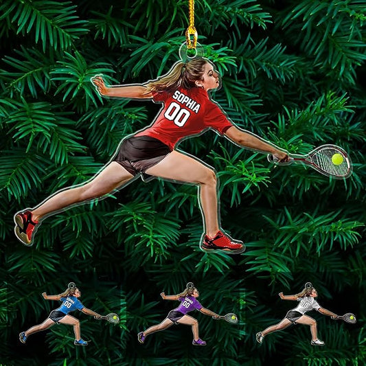 Personalized Tennis Christmas Ornament N07