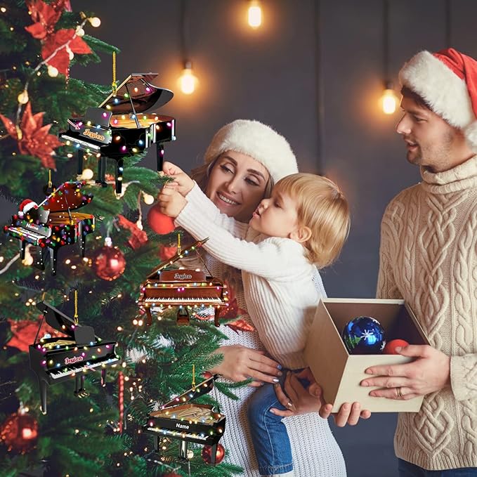 Custom Music Instrument Christmas Gift - Piano Ornament for Piano Lovers