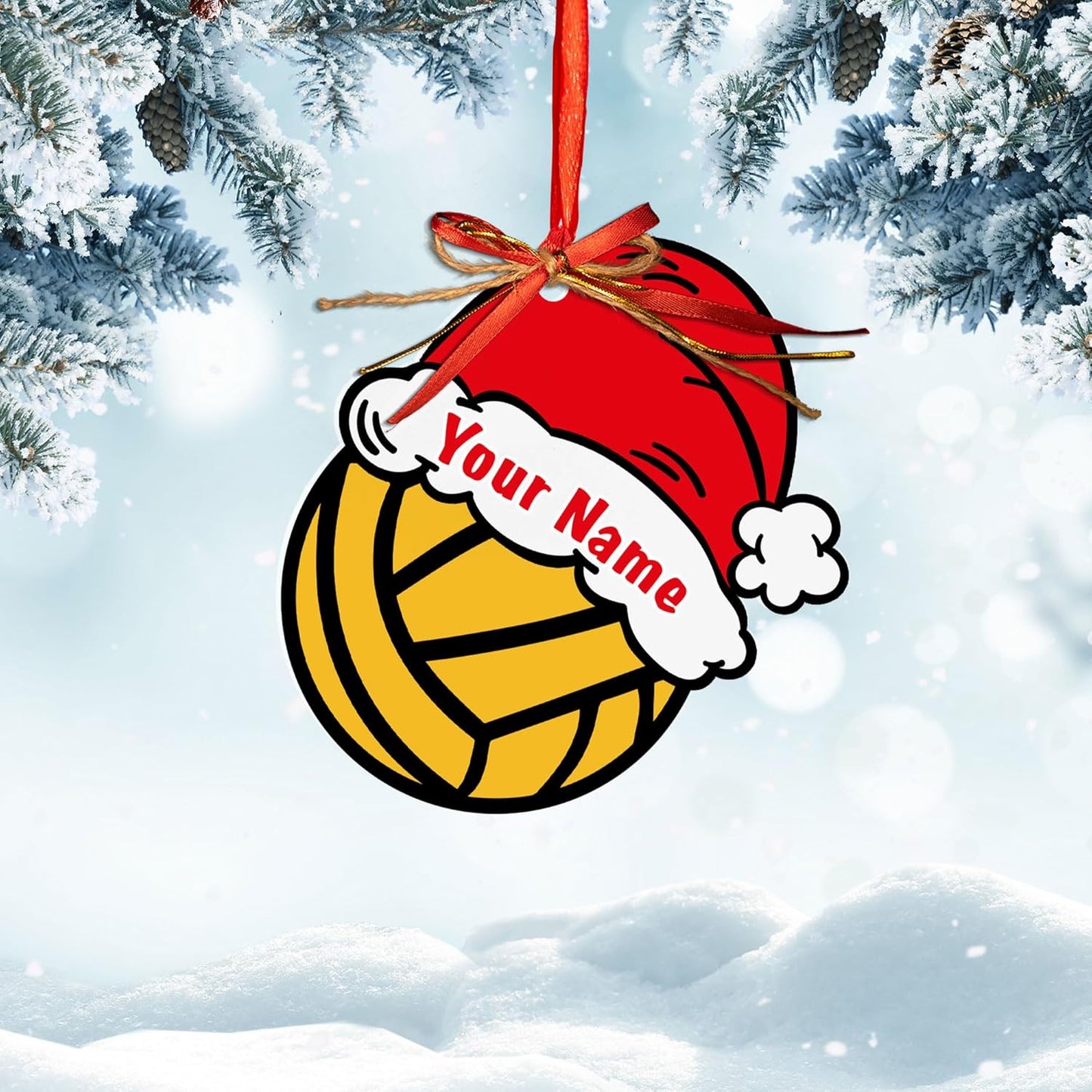 Custom Name Water Polo Christmas Ornament – Personalized Wayer Polo Ornament, Sport Holiday Tree Decoration TW9