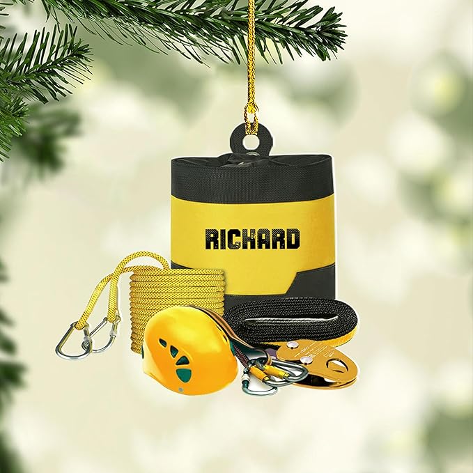 Personalized Rock Climber Christmas Gift for Mountaineers - Climbing Ornament LL27