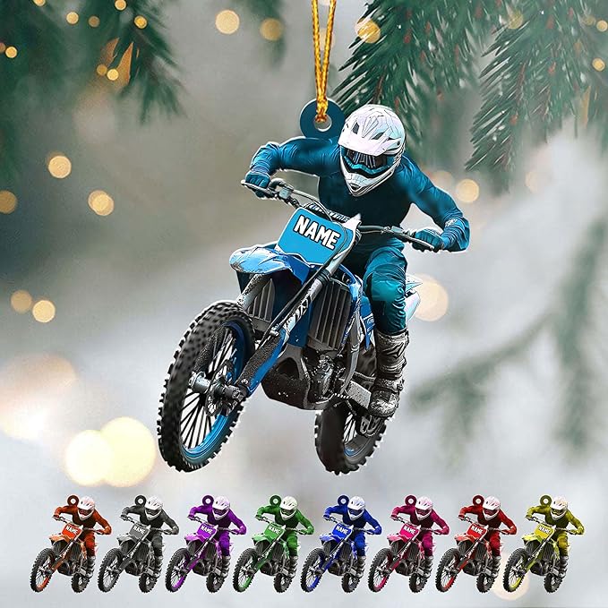 Personalized Dirt Bike Christmas Ornaments 2025 Custom Motocross Ornament Dirt bike Christmas Ornament N20