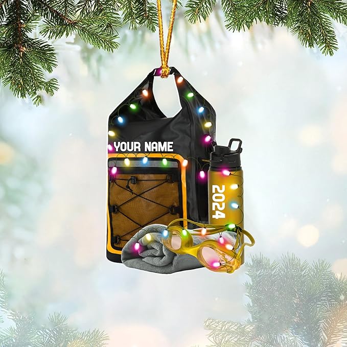 Personalized Swimming Ornament - Custom Swimmer Christmas Gift for Boys, Girls & Pool Lovers LL15