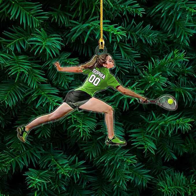 Personalized Tennis Christmas Ornament N07