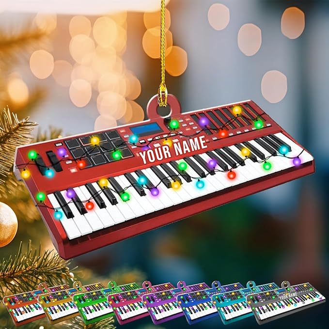 Personalized Music Instrument Christmas Gift - Piano Ornament for Piano Lovers LL26
