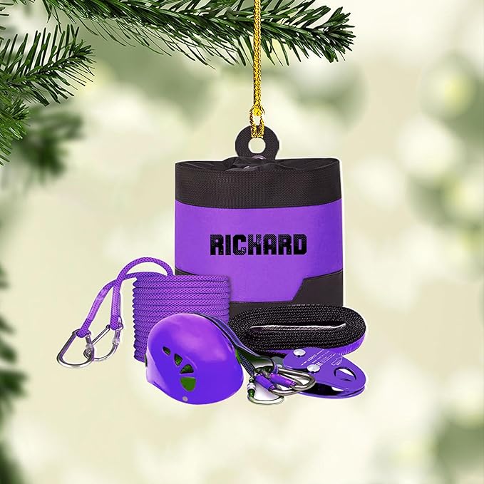 Personalized Rock Climber Christmas Gift for Mountaineers - Climbing Ornament LL27