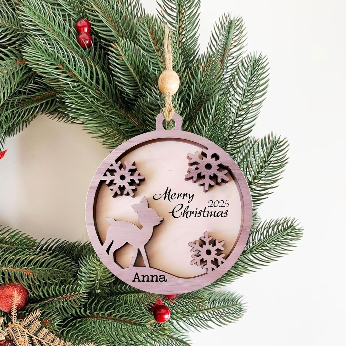 Personalized Hunting Ornament, Hunter Christmas Acrylic Ornament 2025 T15