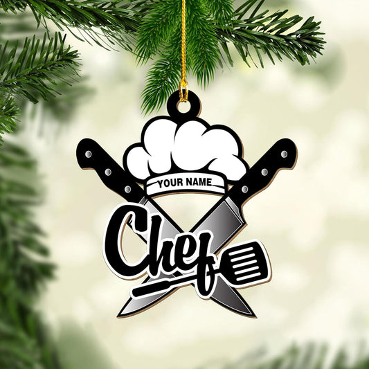 Customized Chef Ornament - Chef Christmas Gift N13