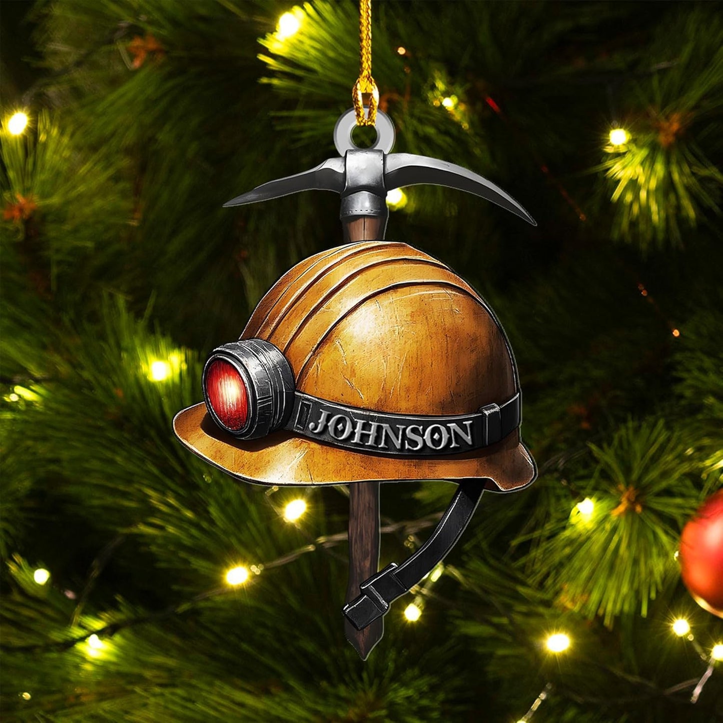 Custom Coal Miner Christmas Ornament – Personalized Name Decor Cmn1