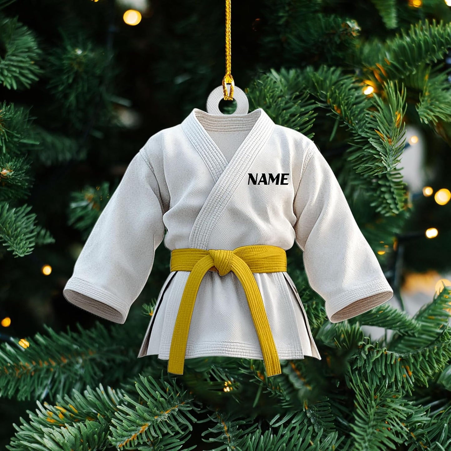 Custom Karate Christmas Ornament – Taekwondo & Jiu Jitsu Gift Krt14
