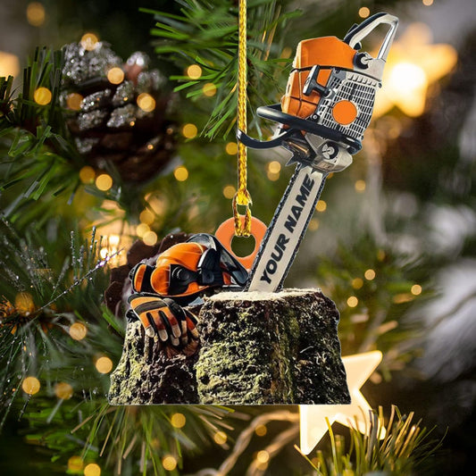 Personalized Carpenter Ornament – Woodworking Lumberjack Gift