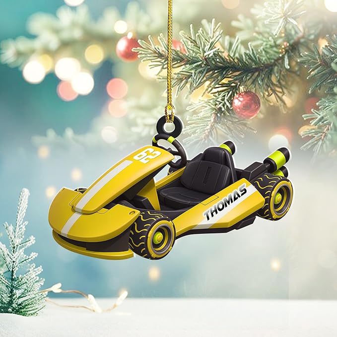 Personalized Go Kart Christmas Ornament N07