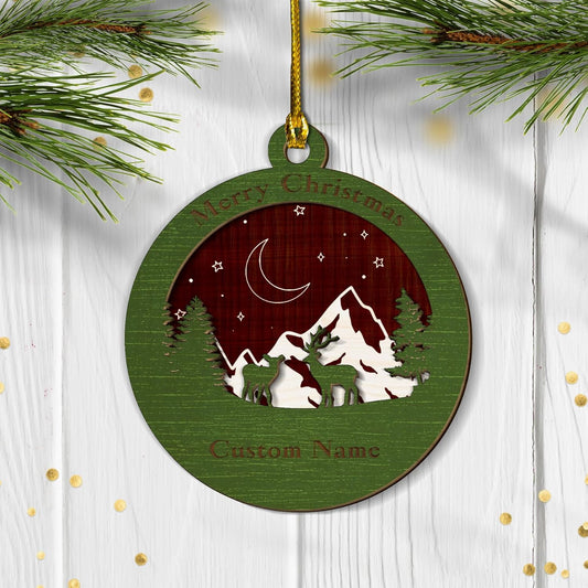 Personalized Hunting Ornament, Hunter Christmas Acrylic Ornament 2025 T23