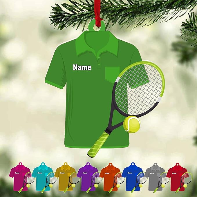 Personalized Tennis Christmas Ornament N04
