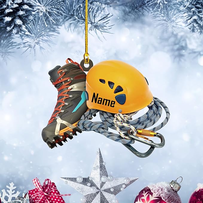 Personalized Rock Climber Christmas Gift for Mountaineers - Climbing Ornament LL31