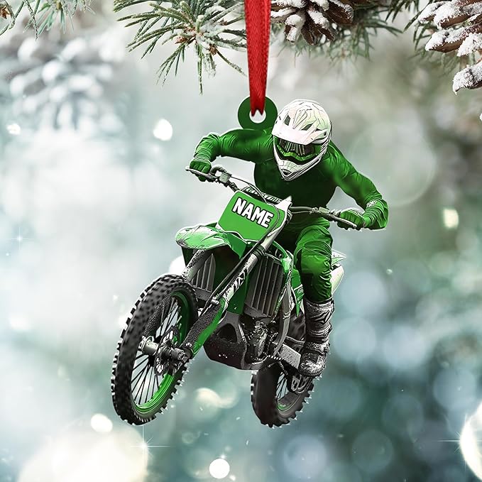 Personalized Dirt Bike Christmas Ornaments 2025 Custom Motocross Ornament Dirt bike Christmas Ornament N20