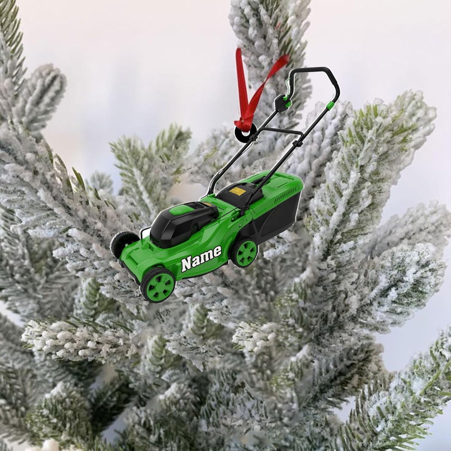Personalized Lawn Mower Christmas Ornament | Custom Lawn Care Holiday Tree Decoration for Gardeners & Landscapers TG96