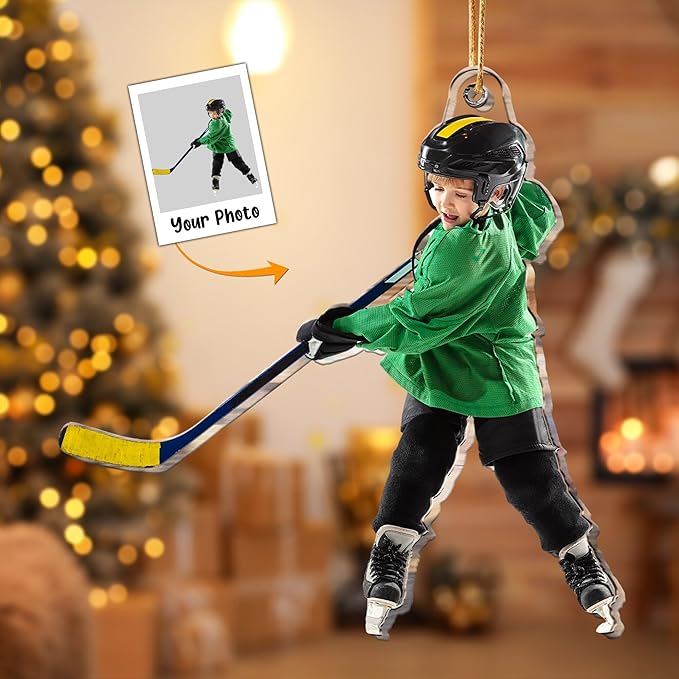 Personalized ice Hockey Ornament N31