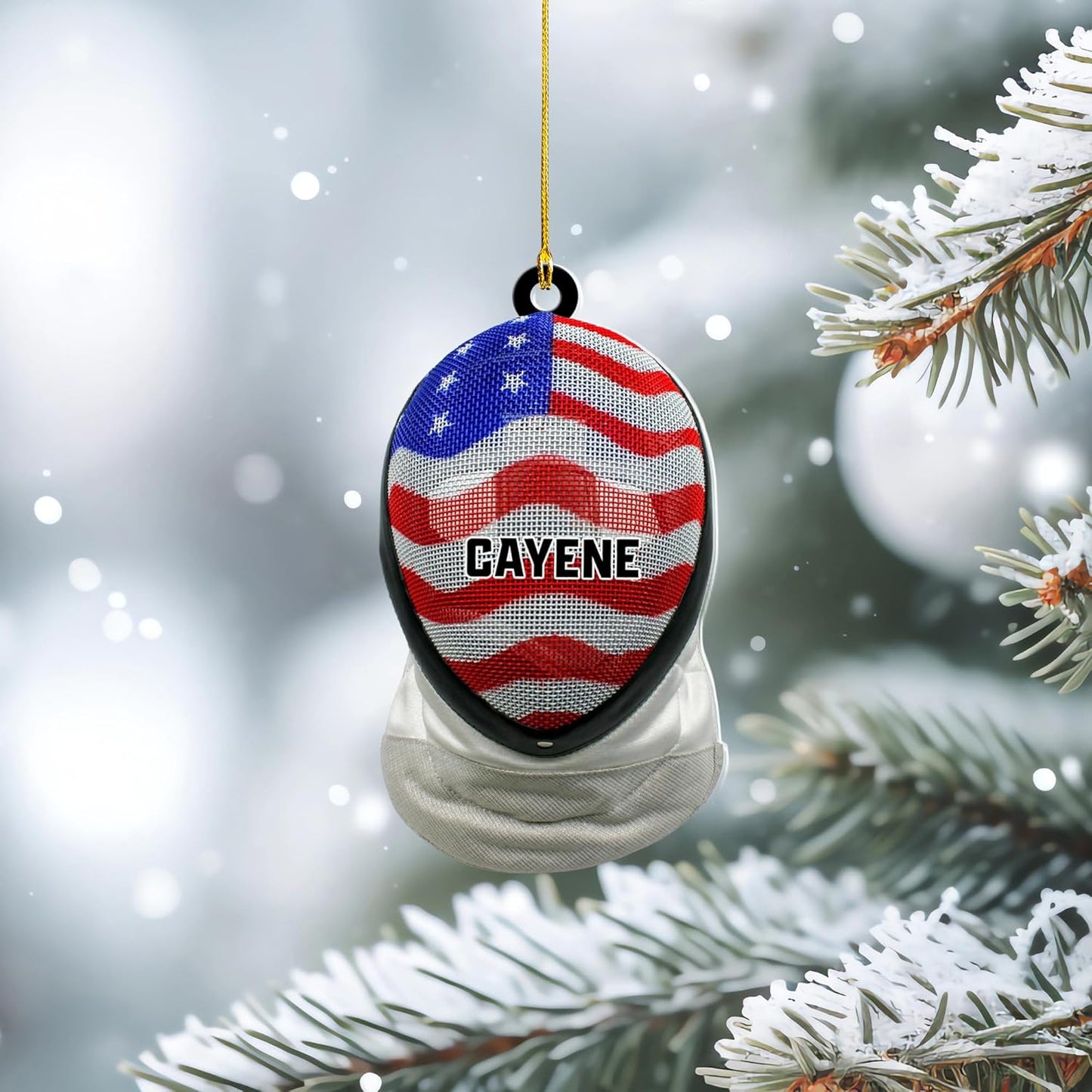 Personalized Fencing Christmas Ornament Christmas Tree Decor Gift for Fencer 2025 Fencing for Christmas Tree C11