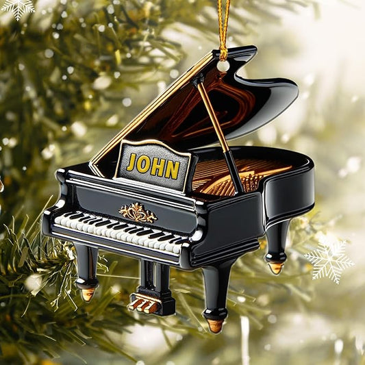 Customized Piano Ornament - Music Instrument Christmas Gift for Piano Lovers LL56