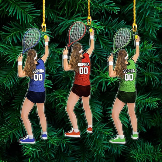 Personalized Tennis Christmas Ornament N19