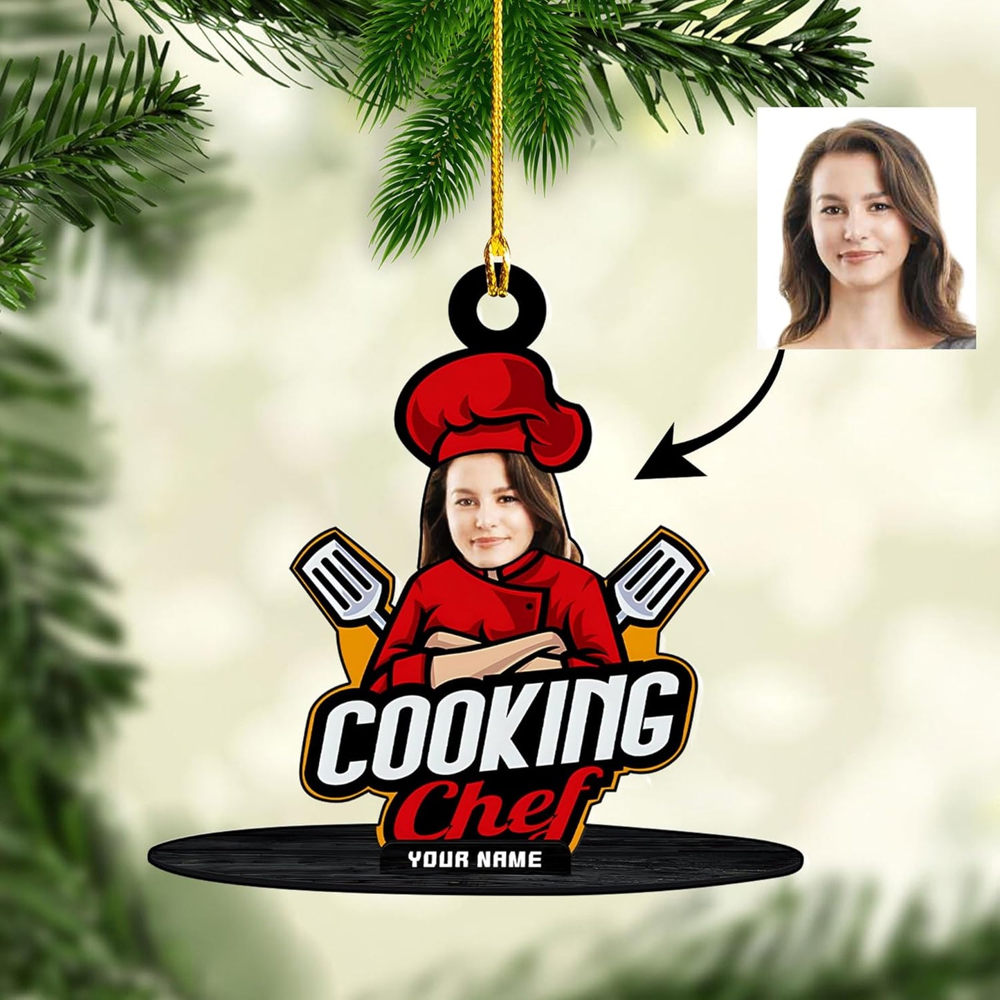 Customized Chef Ornament - Chef Christmas Gift N15