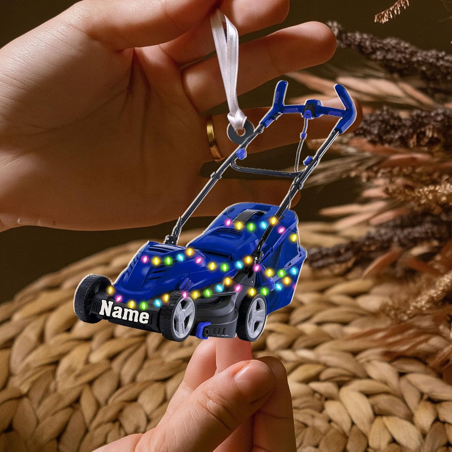 Personalized Lawn Mower Christmas Ornament | Custom Lawn Care Holiday Tree Decoration for Gardeners & Landscapers TG95