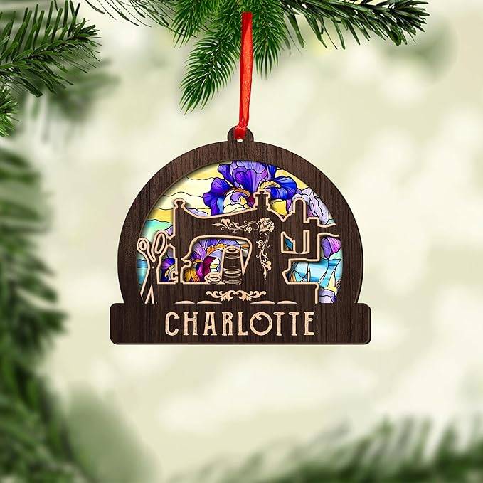 Custom Sewing Machine Ornament - Christmas Ornament Gift for Sewing Lovers LL34