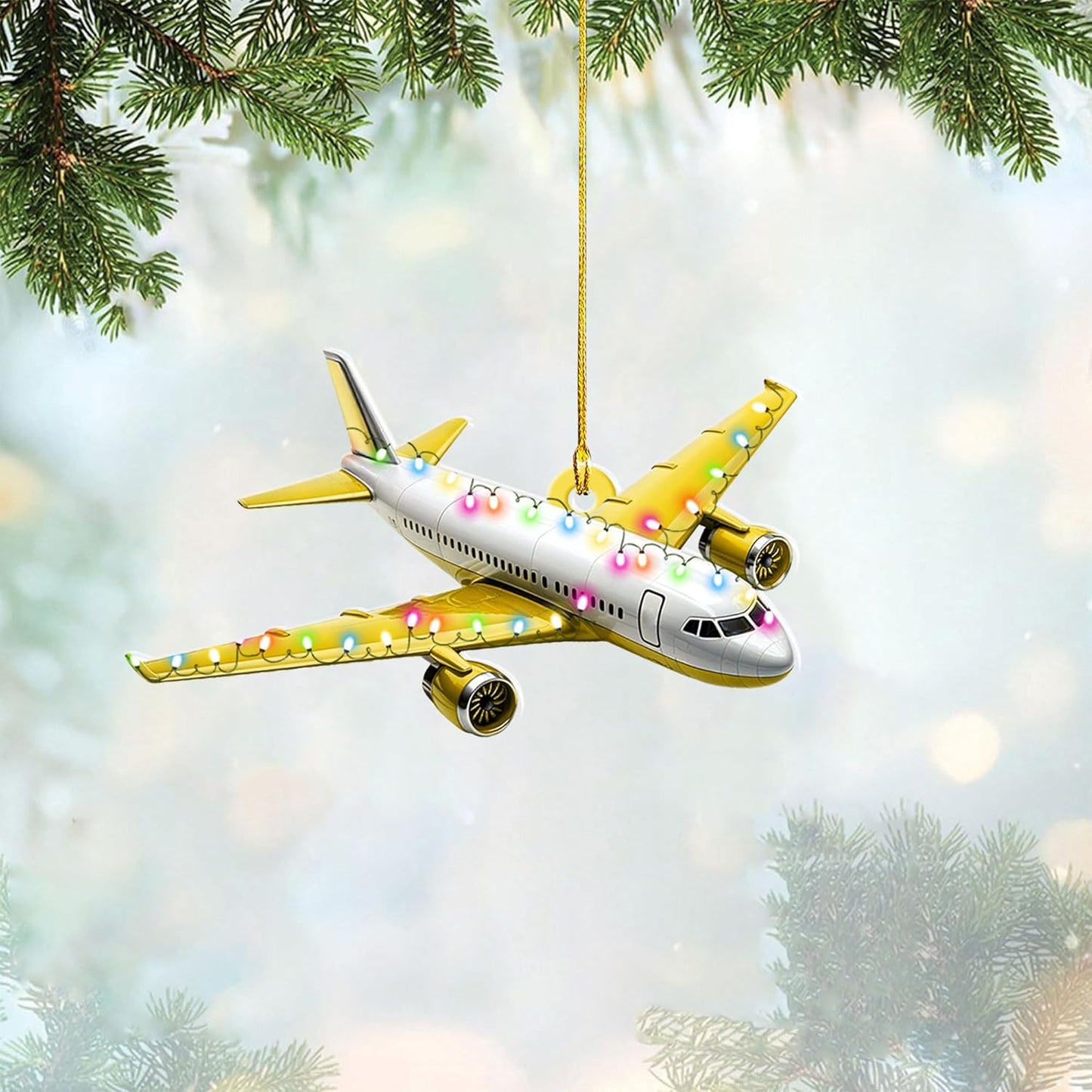Personalized Airplane Pilot Christmas Ornament Style 6