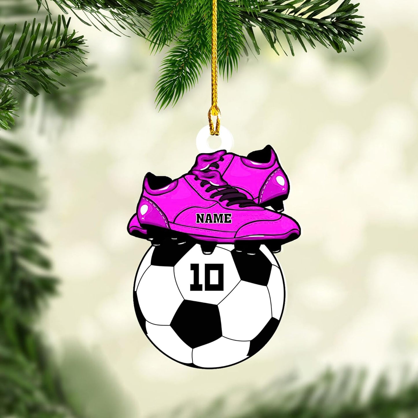 Personalized Soccer Player Christmas Ornament - Xmas Gift for Soccer Lovers C19