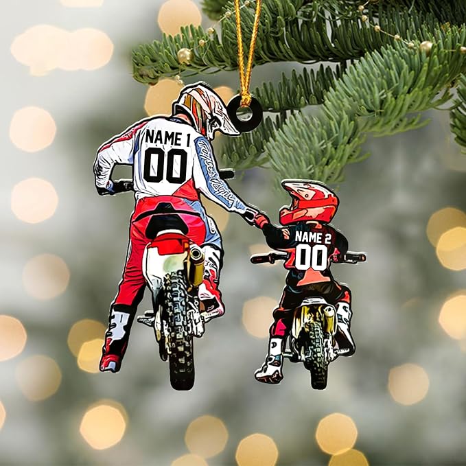 Personalized Dirt Bike Christmas Ornaments 2025 Custom Motocross Ornament Dirt bike Christmas Ornament NO5