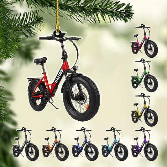 Custom Name Cycling Acrylic Ornament – Personalized Bike Gift, Christmas Tree Keepsake for Cycling Enthusiasts TC38