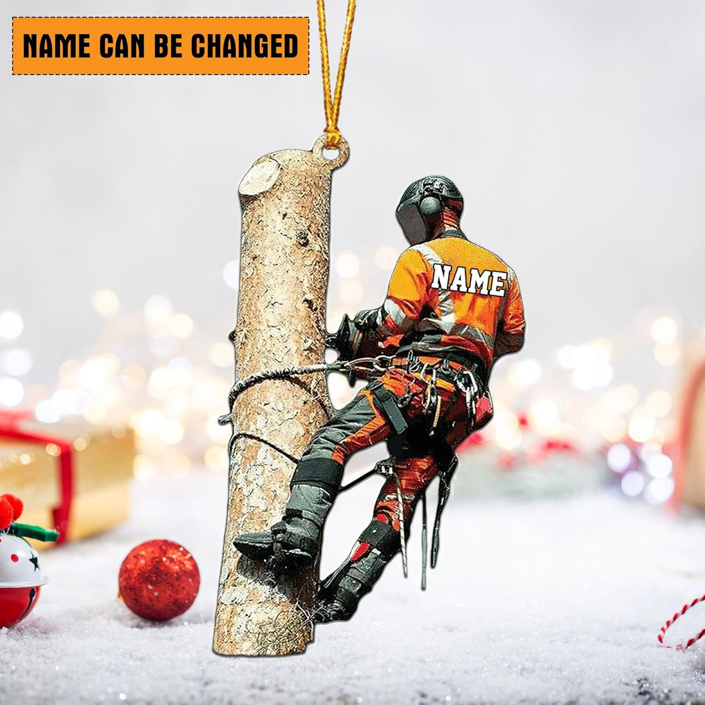 Personalized Arborist Ornament – Lumberjack Carpenter Christmas Ornament H16
