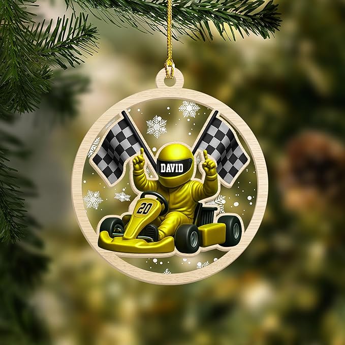 Personalized Go Kart Christmas Ornament N06