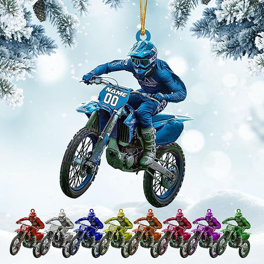 Personalized Dirt Bike Christmas Ornaments 2025 Custom Motocross Ornament Dirt bike Christmas Ornament N10