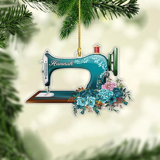 Custom Sewing Machine Ornament - Christmas Ornament Gift for Sewing Lovers LL17