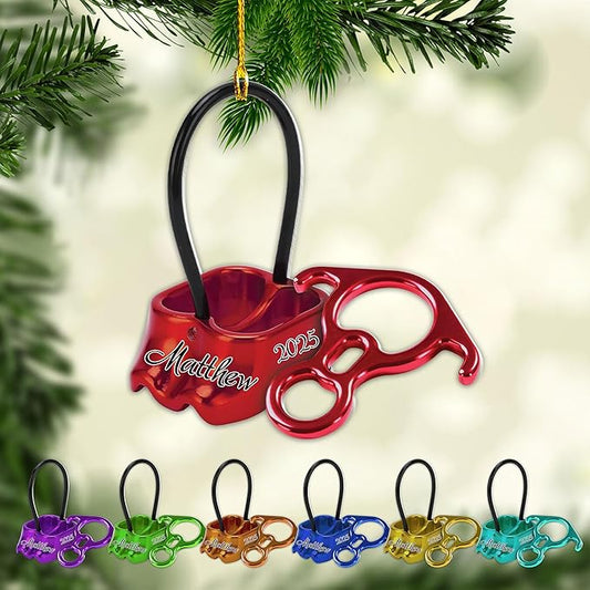 Personalized Climbing Ornament - Custom Rock Climber Christmas Gift for Mountaineers LL3