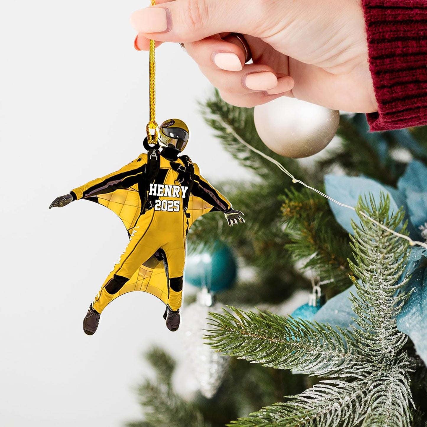 Custom Skydiving Christmas Ornament – Skydiver Xmas Decor O17