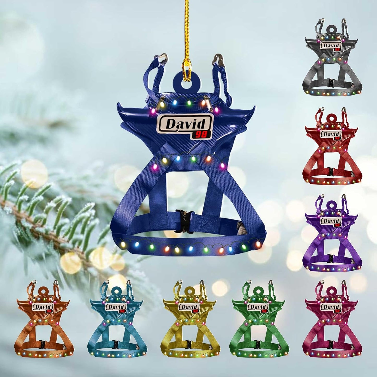 Personalized Race Car Christmas Ornament – Custom Acrylic Car Lover Gift, Racing Tree Decoration TR36