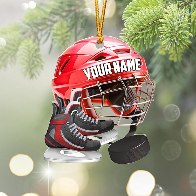 Custom Ice Hockey Christmas Ornament N54