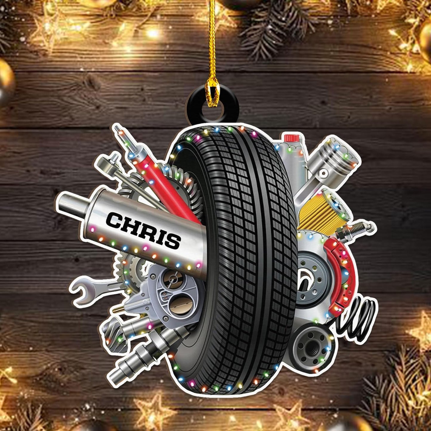 Custom Mechanic Tools Ornament - Mechanic Christmas Ornament M11