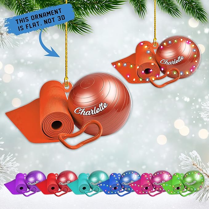 Customized Pilates Christmas Ornament - Pilates Gift for Women, Acrylic Christmas Ornament LL36