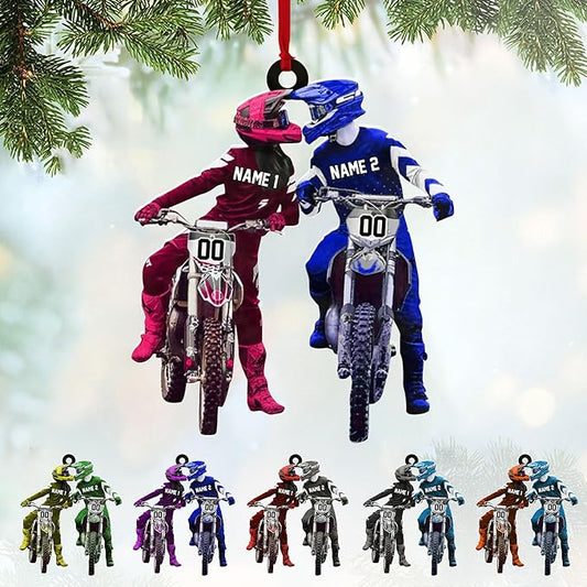 Personalized Dirt Bike Christmas Ornaments 2025 Custom Motocross Ornament Dirt bike Christmas Ornament NO9