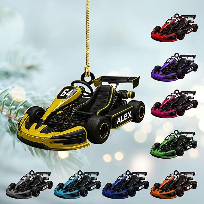 Personalized Go Kart Christmas Ornament N09