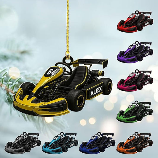 Personalized Go Kart Christmas Ornament N09