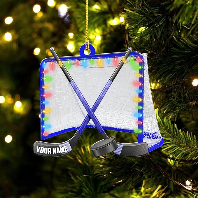 Custom Ice Hockey Christmas Ornament N53