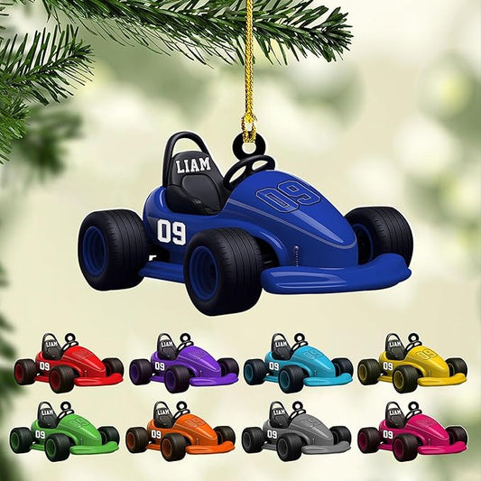 Personalized Go Kart Christmas Ornament N02