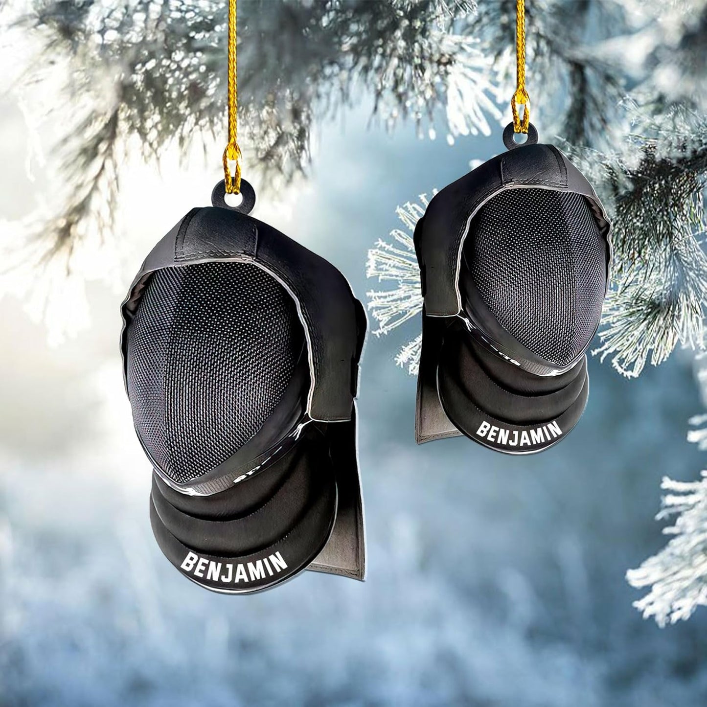 Personalized Fencing Christmas Ornament Christmas Tree Decor Gift for Fencer 2025 Fencing for Christmas Tree C06