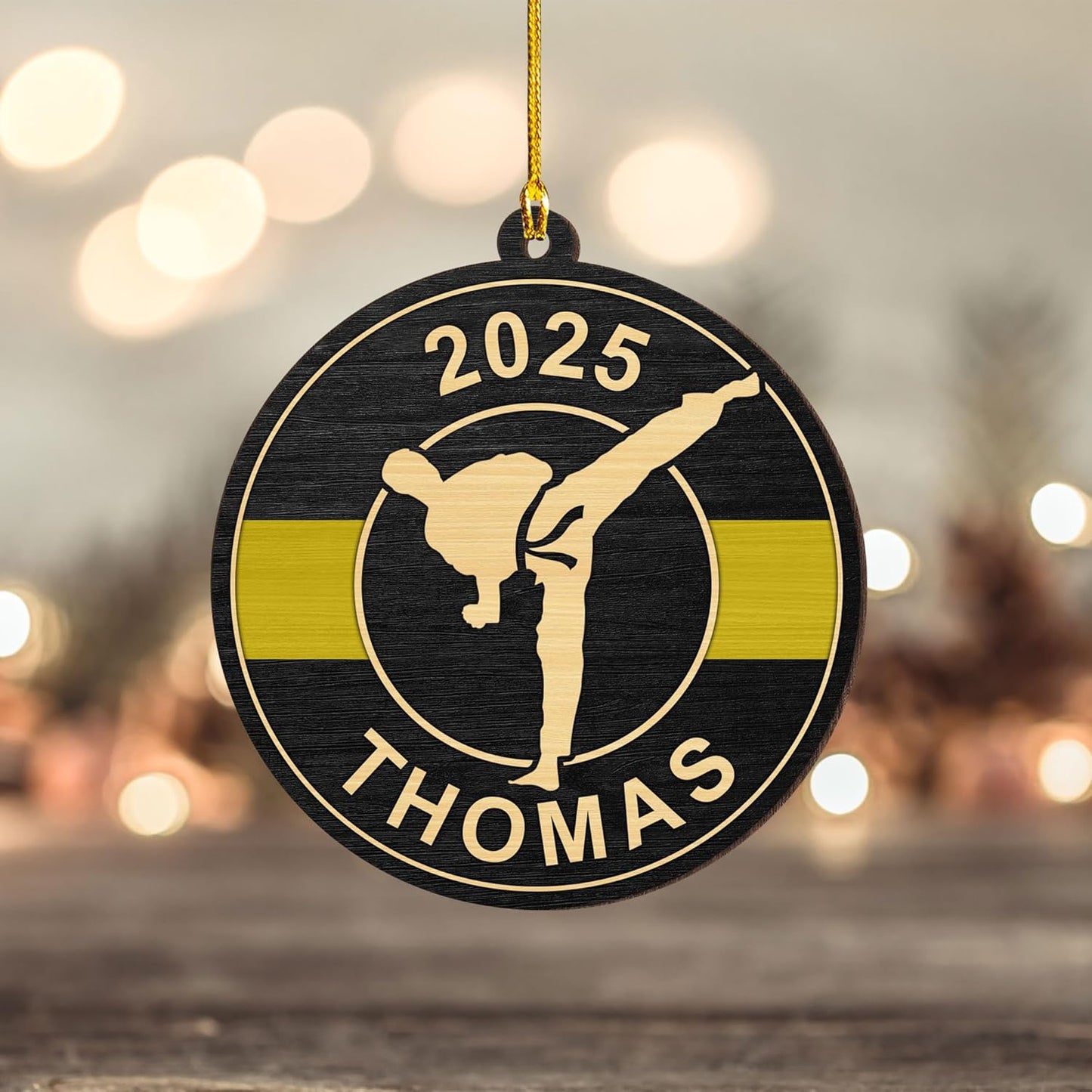 Custom Karate Christmas Ornament – Taekwondo & Jiu Jitsu Gift Krt10