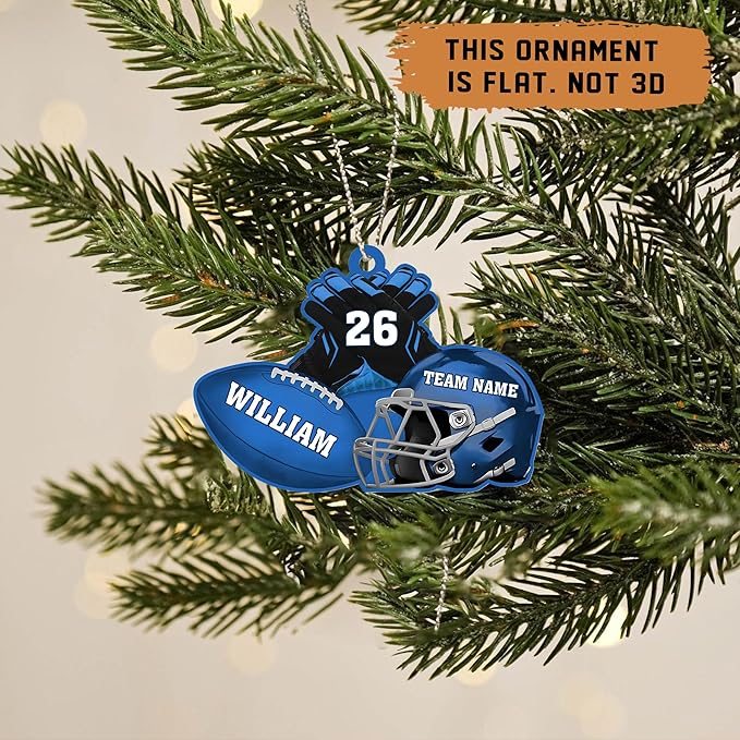 Personalized Rugby Player Christmas Gift for Sports Lovers - Rugby Ornament LL16